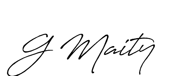 How to make G Maity signature? Antro_Vectra_Bolder is a professional autograph style. Create handwritten signature for G Maity name. G Maity signature style 7 images and pictures png