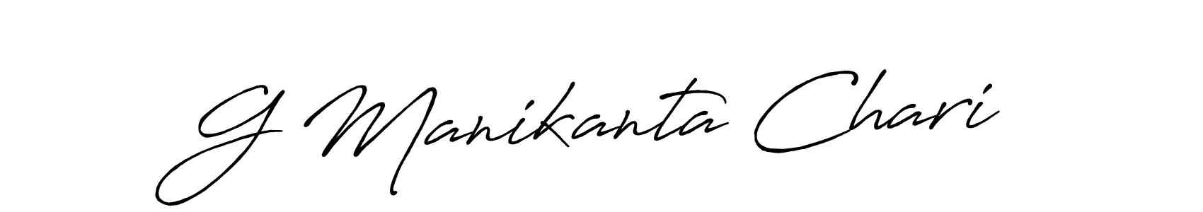 Make a beautiful signature design for name G Manikanta Chari. With this signature (Antro_Vectra_Bolder) style, you can create a handwritten signature for free. G Manikanta Chari signature style 7 images and pictures png