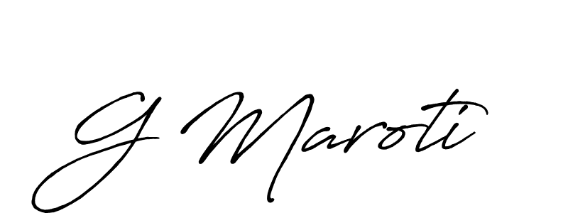 G Maroti stylish signature style. Best Handwritten Sign (Antro_Vectra_Bolder) for my name. Handwritten Signature Collection Ideas for my name G Maroti. G Maroti signature style 7 images and pictures png