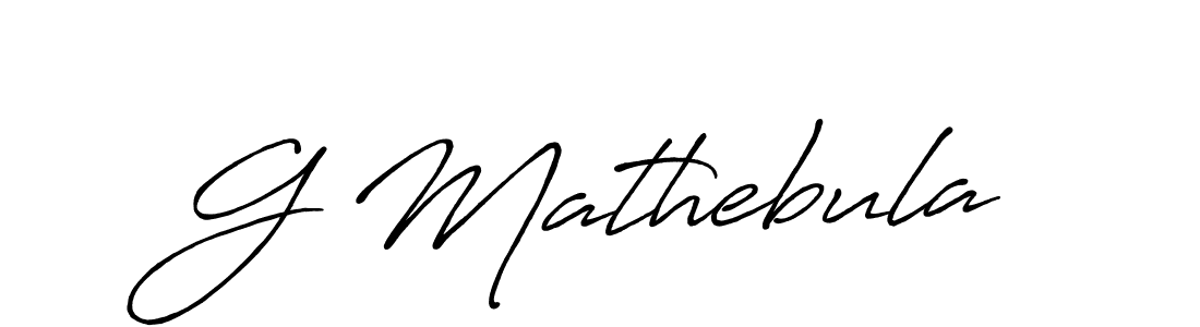 Create a beautiful signature design for name G Mathebula. With this signature (Antro_Vectra_Bolder) fonts, you can make a handwritten signature for free. G Mathebula signature style 7 images and pictures png