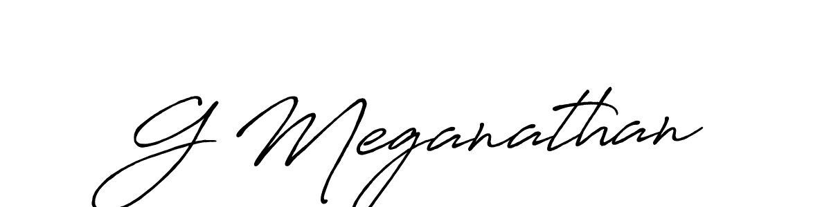 Use a signature maker to create a handwritten signature online. With this signature software, you can design (Antro_Vectra_Bolder) your own signature for name G Meganathan. G Meganathan signature style 7 images and pictures png