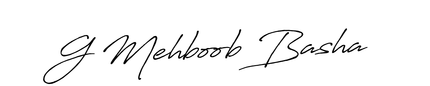 G Mehboob Basha stylish signature style. Best Handwritten Sign (Antro_Vectra_Bolder) for my name. Handwritten Signature Collection Ideas for my name G Mehboob Basha. G Mehboob Basha signature style 7 images and pictures png