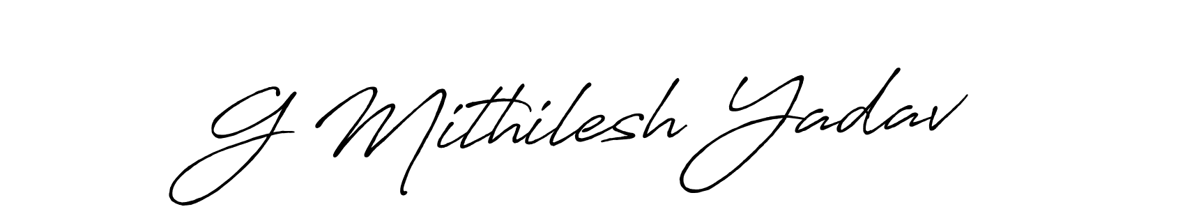 How to Draw G Mithilesh Yadav signature style? Antro_Vectra_Bolder is a latest design signature styles for name G Mithilesh Yadav. G Mithilesh Yadav signature style 7 images and pictures png