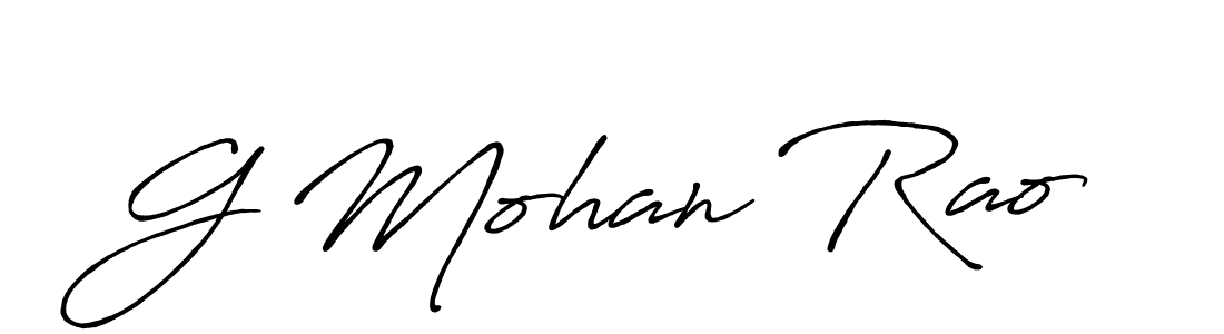 It looks lik you need a new signature style for name G Mohan Rao. Design unique handwritten (Antro_Vectra_Bolder) signature with our free signature maker in just a few clicks. G Mohan Rao signature style 7 images and pictures png