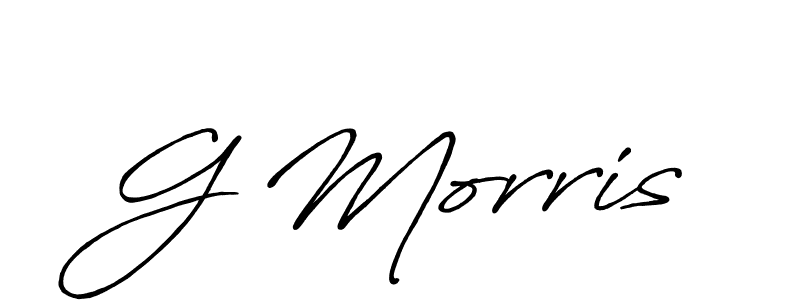 How to make G Morris name signature. Use Antro_Vectra_Bolder style for creating short signs online. This is the latest handwritten sign. G Morris signature style 7 images and pictures png
