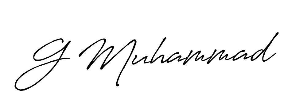 Design your own signature with our free online signature maker. With this signature software, you can create a handwritten (Antro_Vectra_Bolder) signature for name G Muhammad. G Muhammad signature style 7 images and pictures png