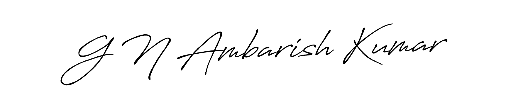 G N Ambarish Kumar stylish signature style. Best Handwritten Sign (Antro_Vectra_Bolder) for my name. Handwritten Signature Collection Ideas for my name G N Ambarish Kumar. G N Ambarish Kumar signature style 7 images and pictures png