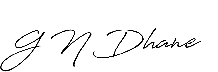 Also we have G N Dhane name is the best signature style. Create professional handwritten signature collection using Antro_Vectra_Bolder autograph style. G N Dhane signature style 7 images and pictures png