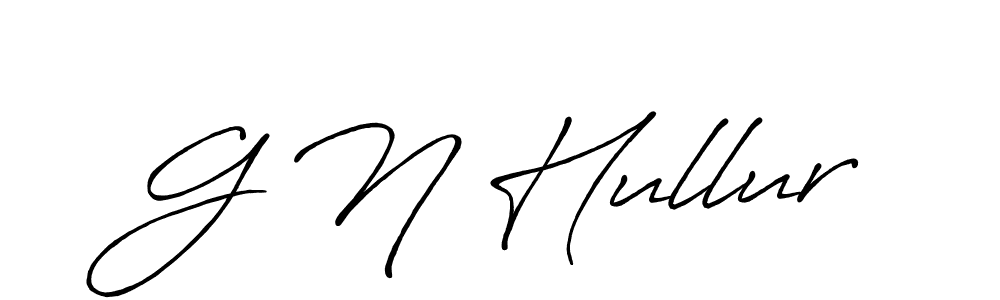 Design your own signature with our free online signature maker. With this signature software, you can create a handwritten (Antro_Vectra_Bolder) signature for name G N Hullur. G N Hullur signature style 7 images and pictures png