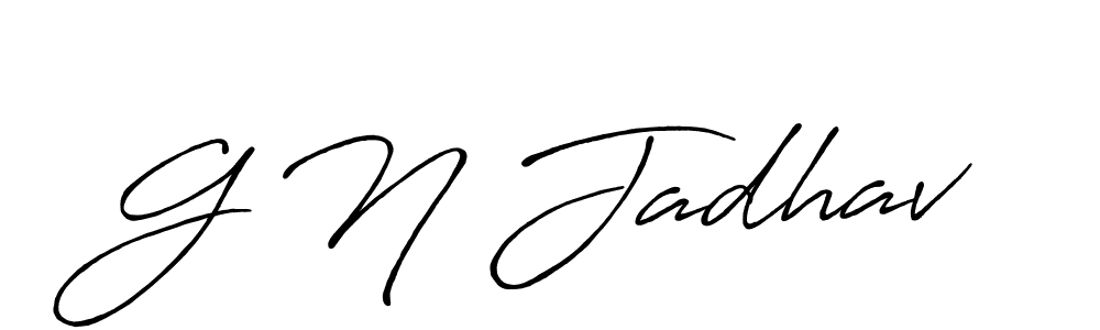 Here are the top 10 professional signature styles for the name G N Jadhav. These are the best autograph styles you can use for your name. G N Jadhav signature style 7 images and pictures png