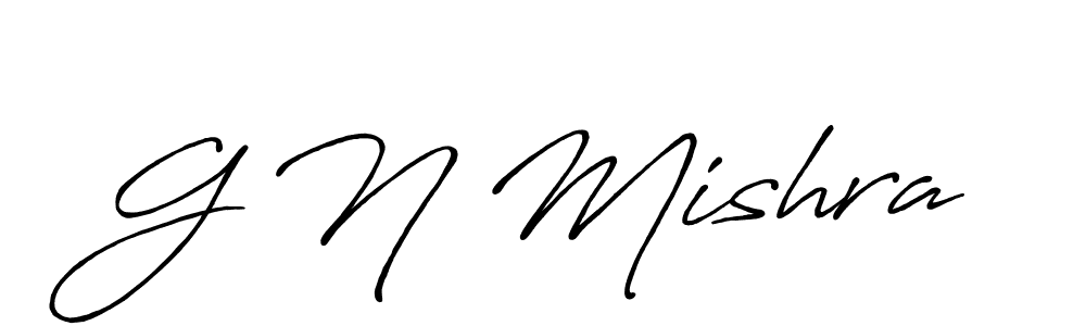 The best way (Antro_Vectra_Bolder) to make a short signature is to pick only two or three words in your name. The name G N Mishra include a total of six letters. For converting this name. G N Mishra signature style 7 images and pictures png
