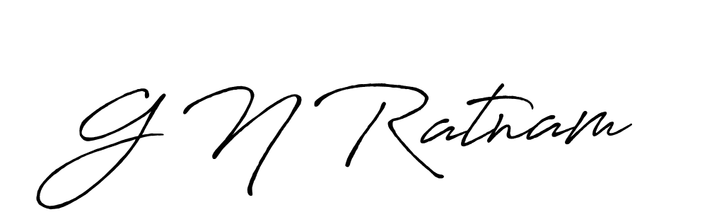How to make G N Ratnam signature? Antro_Vectra_Bolder is a professional autograph style. Create handwritten signature for G N Ratnam name. G N Ratnam signature style 7 images and pictures png