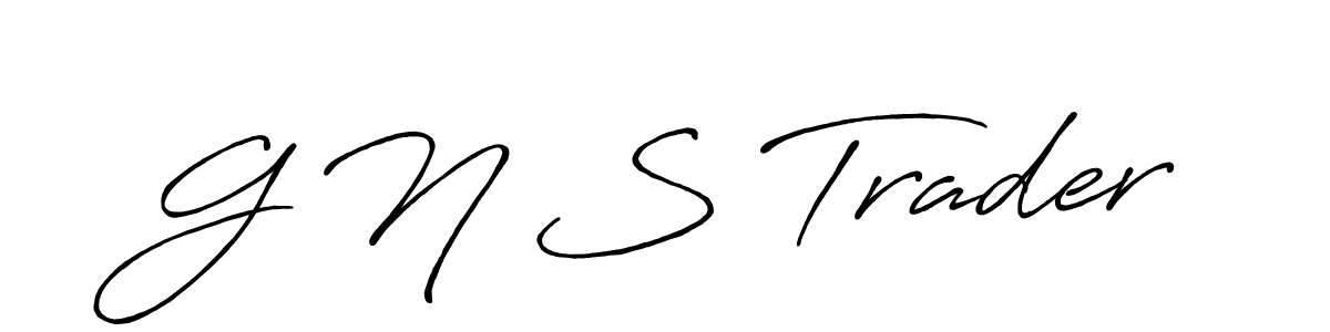 Make a beautiful signature design for name G N S Trader. With this signature (Antro_Vectra_Bolder) style, you can create a handwritten signature for free. G N S Trader signature style 7 images and pictures png