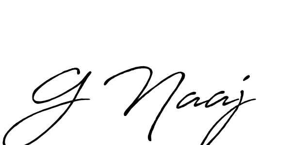 How to make G Naaj signature? Antro_Vectra_Bolder is a professional autograph style. Create handwritten signature for G Naaj name. G Naaj signature style 7 images and pictures png