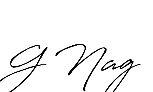 How to make G Nag signature? Antro_Vectra_Bolder is a professional autograph style. Create handwritten signature for G Nag name. G Nag signature style 7 images and pictures png