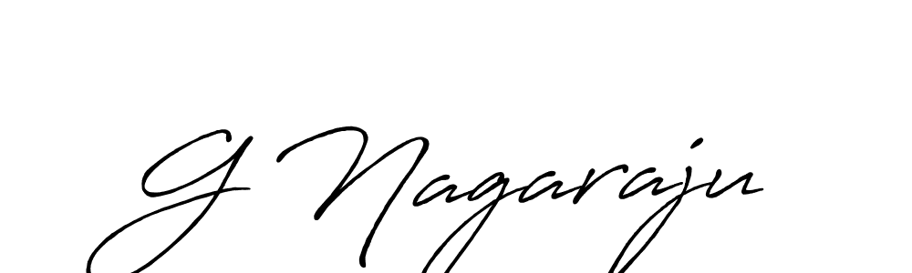 How to make G Nagaraju name signature. Use Antro_Vectra_Bolder style for creating short signs online. This is the latest handwritten sign. G Nagaraju signature style 7 images and pictures png