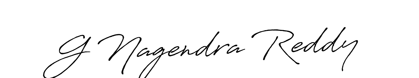 The best way (Antro_Vectra_Bolder) to make a short signature is to pick only two or three words in your name. The name G Nagendra Reddy include a total of six letters. For converting this name. G Nagendra Reddy signature style 7 images and pictures png