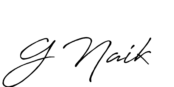 Design your own signature with our free online signature maker. With this signature software, you can create a handwritten (Antro_Vectra_Bolder) signature for name G Naik. G Naik signature style 7 images and pictures png