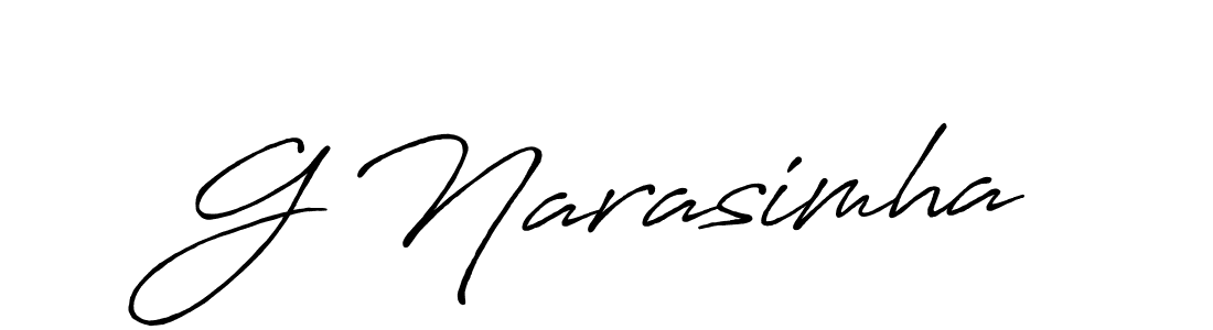 G Narasimha stylish signature style. Best Handwritten Sign (Antro_Vectra_Bolder) for my name. Handwritten Signature Collection Ideas for my name G Narasimha. G Narasimha signature style 7 images and pictures png