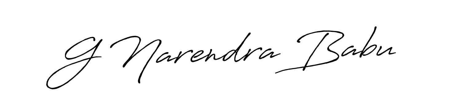 Use a signature maker to create a handwritten signature online. With this signature software, you can design (Antro_Vectra_Bolder) your own signature for name G Narendra Babu. G Narendra Babu signature style 7 images and pictures png