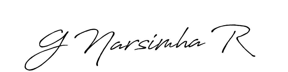 Make a beautiful signature design for name G Narsimha R. Use this online signature maker to create a handwritten signature for free. G Narsimha R signature style 7 images and pictures png
