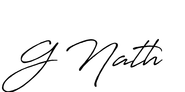 Use a signature maker to create a handwritten signature online. With this signature software, you can design (Antro_Vectra_Bolder) your own signature for name G Nath. G Nath signature style 7 images and pictures png