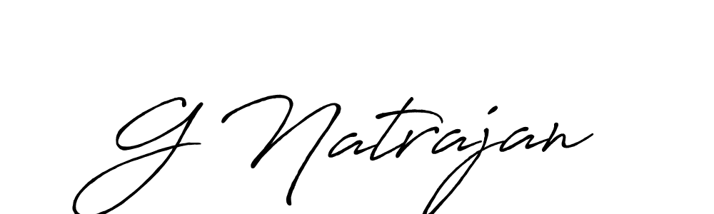 Design your own signature with our free online signature maker. With this signature software, you can create a handwritten (Antro_Vectra_Bolder) signature for name G Natrajan. G Natrajan signature style 7 images and pictures png