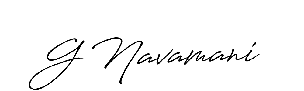 Design your own signature with our free online signature maker. With this signature software, you can create a handwritten (Antro_Vectra_Bolder) signature for name G Navamani. G Navamani signature style 7 images and pictures png