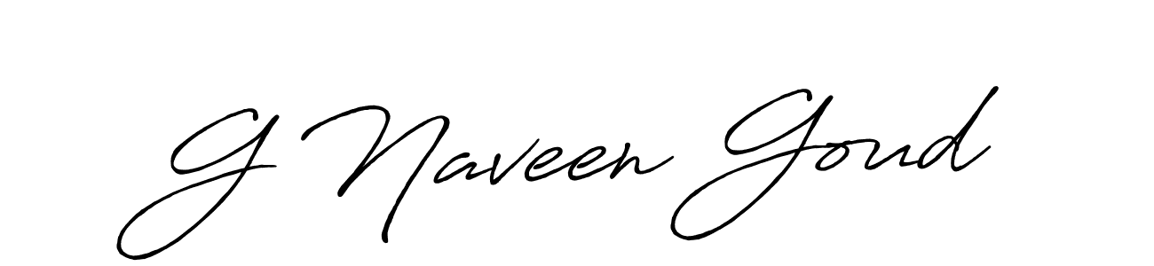 Design your own signature with our free online signature maker. With this signature software, you can create a handwritten (Antro_Vectra_Bolder) signature for name G Naveen Goud. G Naveen Goud signature style 7 images and pictures png