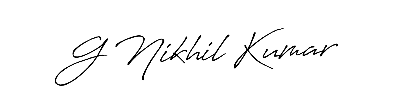 How to Draw G Nikhil Kumar signature style? Antro_Vectra_Bolder is a latest design signature styles for name G Nikhil Kumar. G Nikhil Kumar signature style 7 images and pictures png