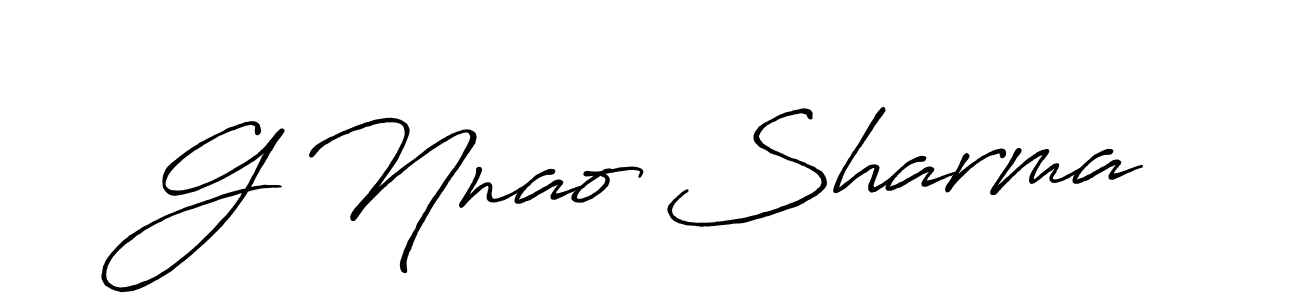 Make a beautiful signature design for name G Nnao Sharma. With this signature (Antro_Vectra_Bolder) style, you can create a handwritten signature for free. G Nnao Sharma signature style 7 images and pictures png