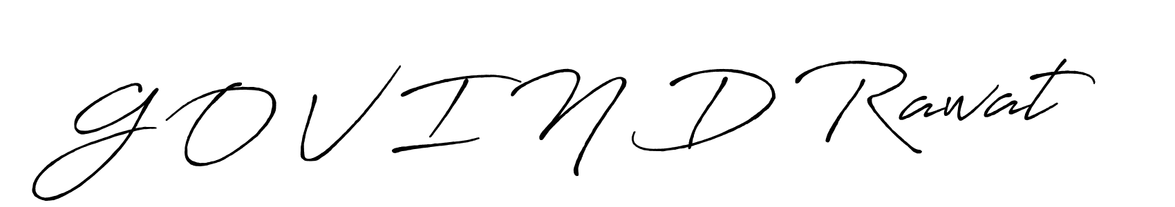 Make a beautiful signature design for name G O V I N D Rawat. With this signature (Antro_Vectra_Bolder) style, you can create a handwritten signature for free. G O V I N D Rawat signature style 7 images and pictures png