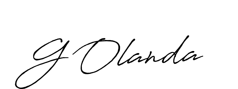 Also You can easily find your signature by using the search form. We will create G Olanda name handwritten signature images for you free of cost using Antro_Vectra_Bolder sign style. G Olanda signature style 7 images and pictures png