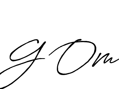 Create a beautiful signature design for name G Om. With this signature (Antro_Vectra_Bolder) fonts, you can make a handwritten signature for free. G Om signature style 7 images and pictures png