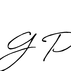 G P stylish signature style. Best Handwritten Sign (Antro_Vectra_Bolder) for my name. Handwritten Signature Collection Ideas for my name G P. G P signature style 7 images and pictures png