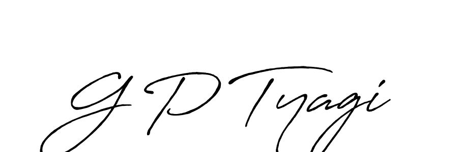 Design your own signature with our free online signature maker. With this signature software, you can create a handwritten (Antro_Vectra_Bolder) signature for name G P Tyagi. G P Tyagi signature style 7 images and pictures png