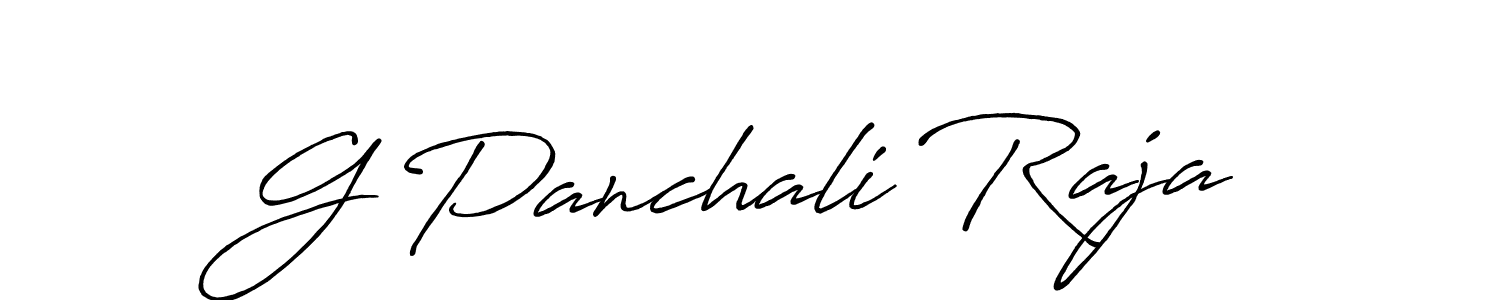 Create a beautiful signature design for name G Panchali Raja. With this signature (Antro_Vectra_Bolder) fonts, you can make a handwritten signature for free. G Panchali Raja signature style 7 images and pictures png