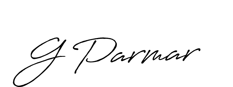 Create a beautiful signature design for name G Parmar. With this signature (Antro_Vectra_Bolder) fonts, you can make a handwritten signature for free. G Parmar signature style 7 images and pictures png