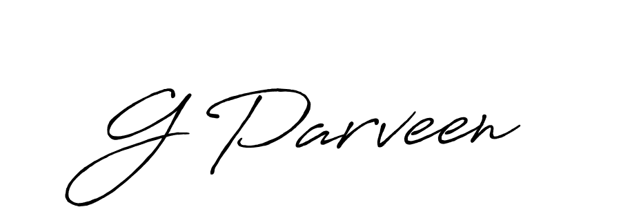 The best way (Antro_Vectra_Bolder) to make a short signature is to pick only two or three words in your name. The name G Parveen include a total of six letters. For converting this name. G Parveen signature style 7 images and pictures png