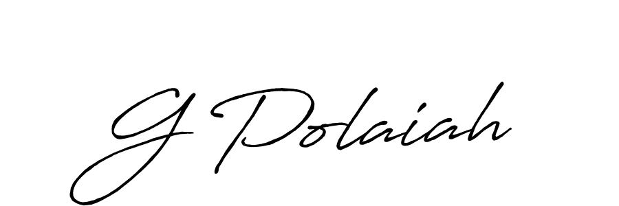 Design your own signature with our free online signature maker. With this signature software, you can create a handwritten (Antro_Vectra_Bolder) signature for name G Polaiah. G Polaiah signature style 7 images and pictures png