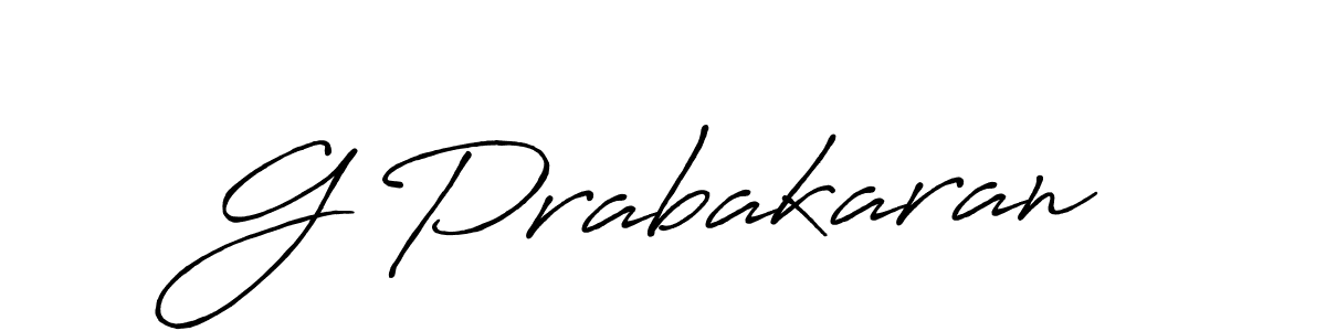 Create a beautiful signature design for name G Prabakaran. With this signature (Antro_Vectra_Bolder) fonts, you can make a handwritten signature for free. G Prabakaran signature style 7 images and pictures png