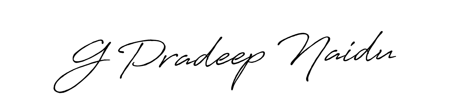 G Pradeep Naidu stylish signature style. Best Handwritten Sign (Antro_Vectra_Bolder) for my name. Handwritten Signature Collection Ideas for my name G Pradeep Naidu. G Pradeep Naidu signature style 7 images and pictures png