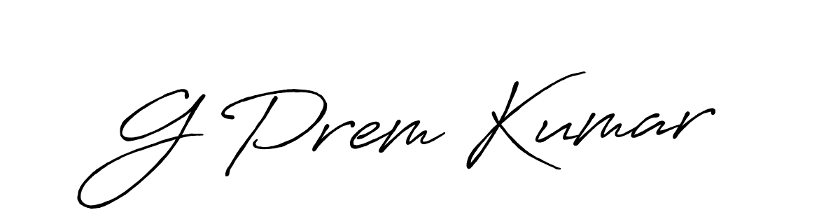 Create a beautiful signature design for name G Prem Kumar. With this signature (Antro_Vectra_Bolder) fonts, you can make a handwritten signature for free. G Prem Kumar signature style 7 images and pictures png