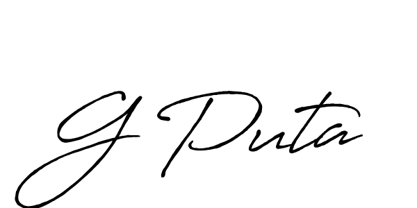 if you are searching for the best signature style for your name G Puta. so please give up your signature search. here we have designed multiple signature styles  using Antro_Vectra_Bolder. G Puta signature style 7 images and pictures png