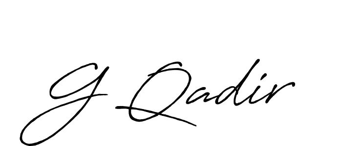 Use a signature maker to create a handwritten signature online. With this signature software, you can design (Antro_Vectra_Bolder) your own signature for name G Qadir. G Qadir signature style 7 images and pictures png