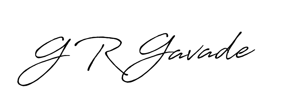 Create a beautiful signature design for name G R Gavade. With this signature (Antro_Vectra_Bolder) fonts, you can make a handwritten signature for free. G R Gavade signature style 7 images and pictures png