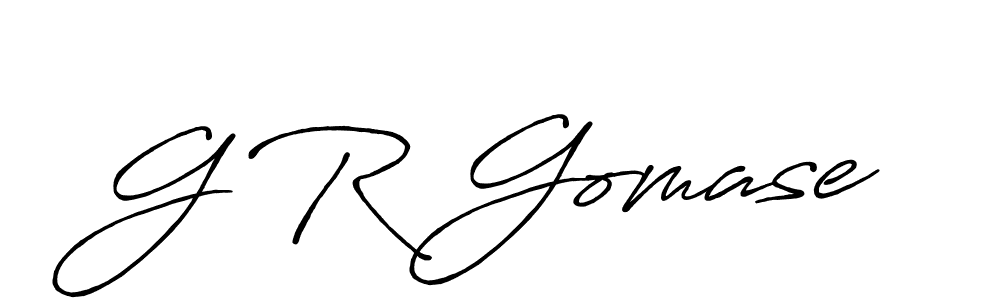 Make a beautiful signature design for name G R Gomase. With this signature (Antro_Vectra_Bolder) style, you can create a handwritten signature for free. G R Gomase signature style 7 images and pictures png