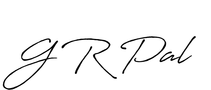 G R Pal stylish signature style. Best Handwritten Sign (Antro_Vectra_Bolder) for my name. Handwritten Signature Collection Ideas for my name G R Pal. G R Pal signature style 7 images and pictures png