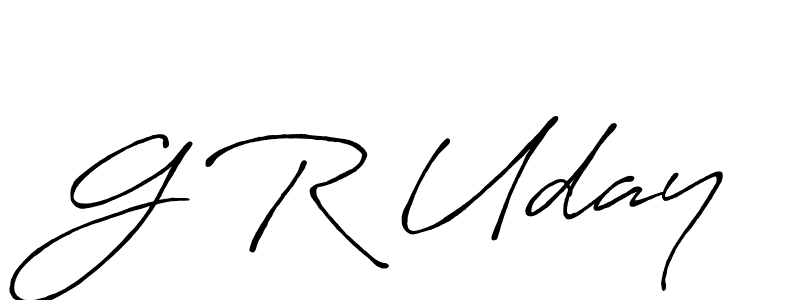 Similarly Antro_Vectra_Bolder is the best handwritten signature design. Signature creator online .You can use it as an online autograph creator for name G R Uday. G R Uday signature style 7 images and pictures png