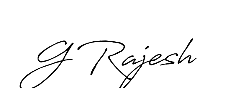 Use a signature maker to create a handwritten signature online. With this signature software, you can design (Antro_Vectra_Bolder) your own signature for name G Rajesh. G Rajesh signature style 7 images and pictures png